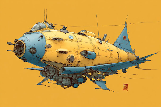 create sci fi illustration and sci fi art