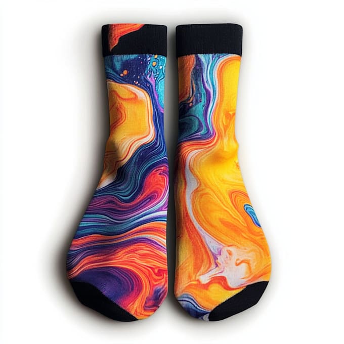 draw a sublimation socks design