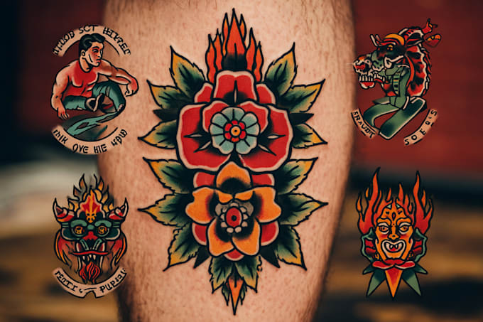 create old school or traditional tattoo design