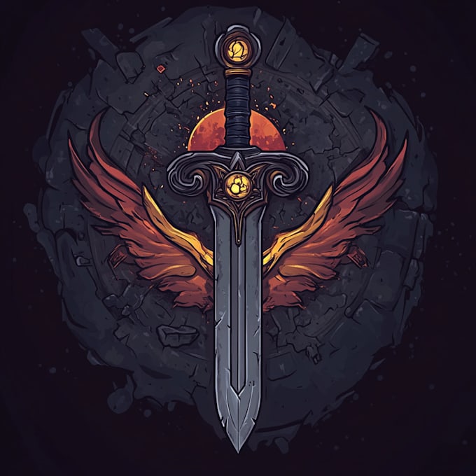 create a custom dnd, fantasy, sci fi, rpg game logo