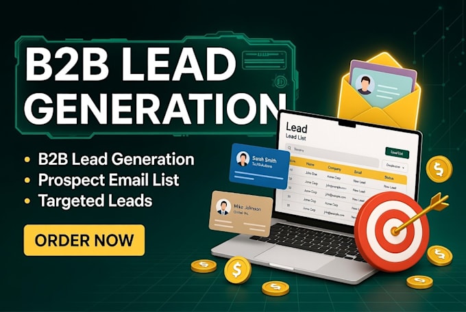 b2b lead generation, targeted linkedin leads and email list building