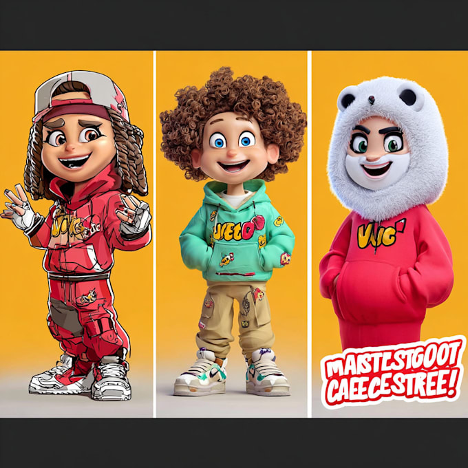 draw cartoon or mascot character design