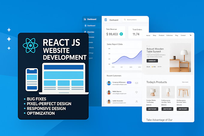 develop responsive react js web applications