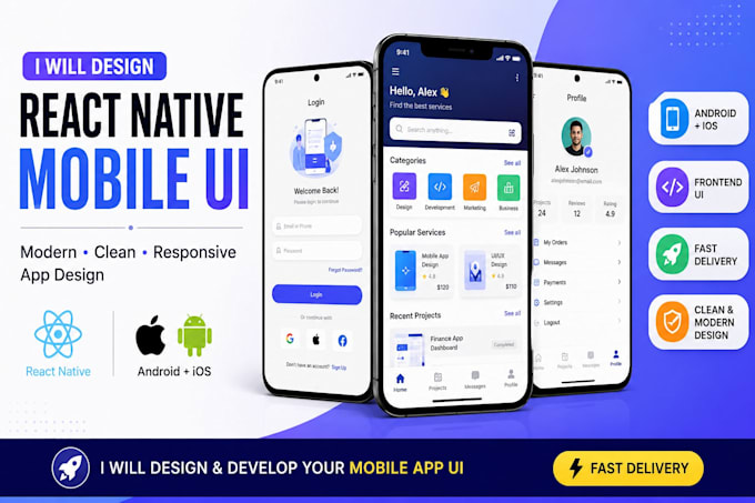 build modern mobile app UI using react native