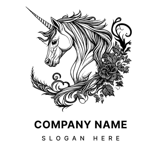 design a proffesional unicorn logo in short time