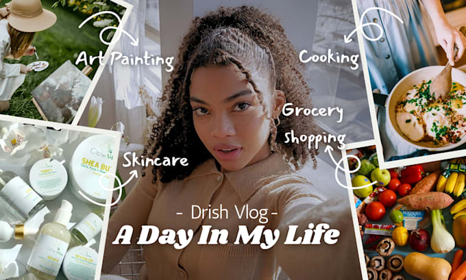 create daily vlog youtube thumbnails in aesthetic style