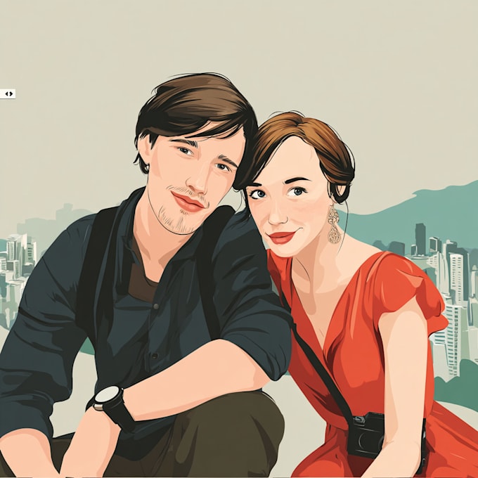 cartoonize your couple portrait