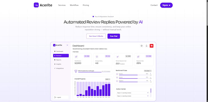 build react,nextjs landing pages,CRM dashboards