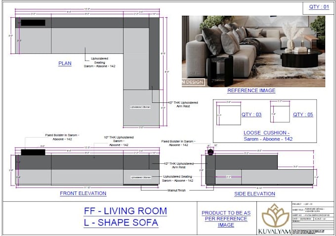 create custom furniture plans and elevations