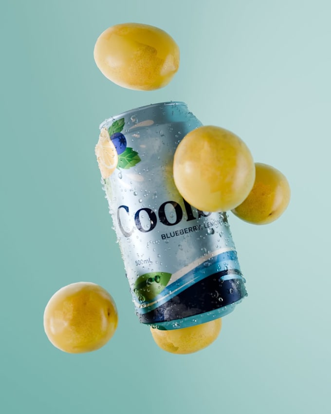 create 3d commercial animation for drinks, bottles, beverages, food