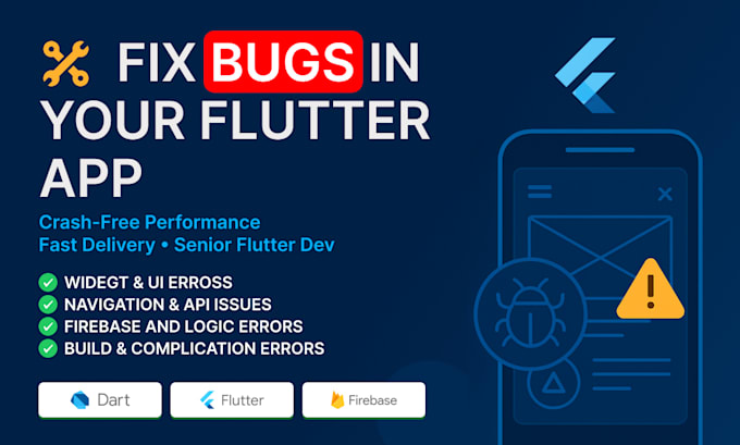 fix bugs, errors, and crashes in your flutter app