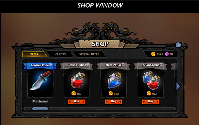 create game UI elements