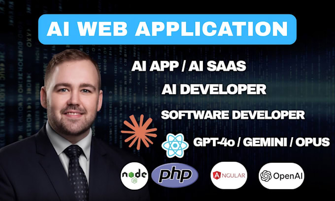 develop chatgpt ai app, ai saas, ai web application, llm ai software developer