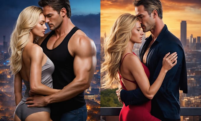 design nsfw dark mafia fiction romance book cover with nsfw character art