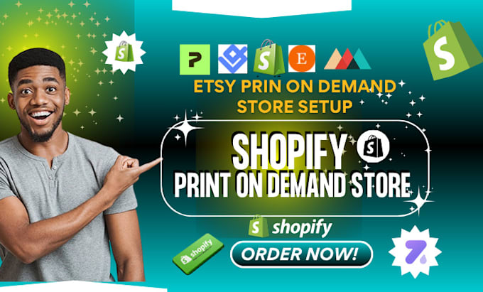 do shopify pod, shopify print on demand store, etsy pod with printify prinful