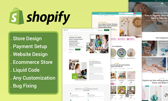 do shopify website design shopify store, dropshipping store, fix shopify website