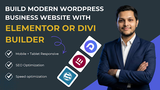 build a modern, high converting wordpress website using elementor or divi