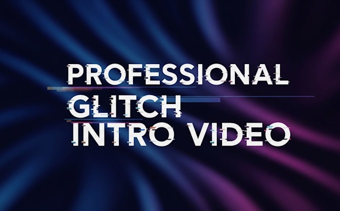create a professional glitch intro video with sound fx