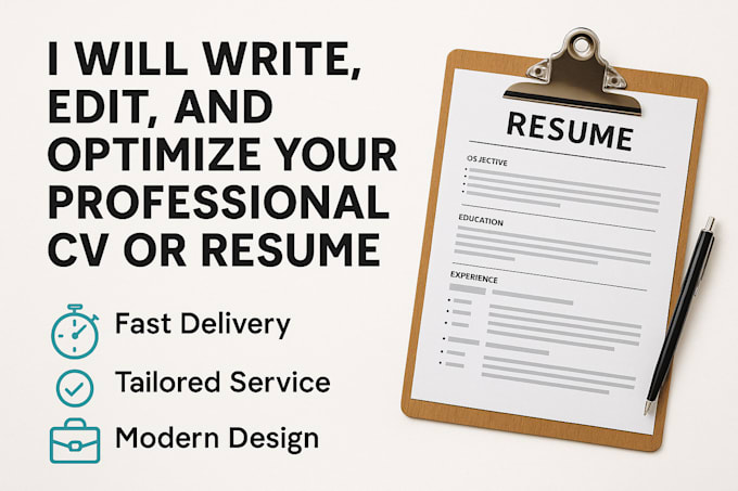 write, edit, and optimize your professional CV or resume