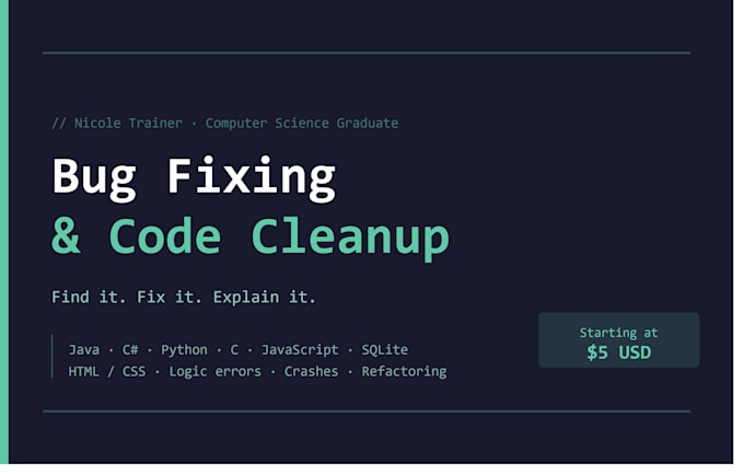fix bugs and clean up your code