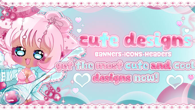 design a cute banner and icon for any social media