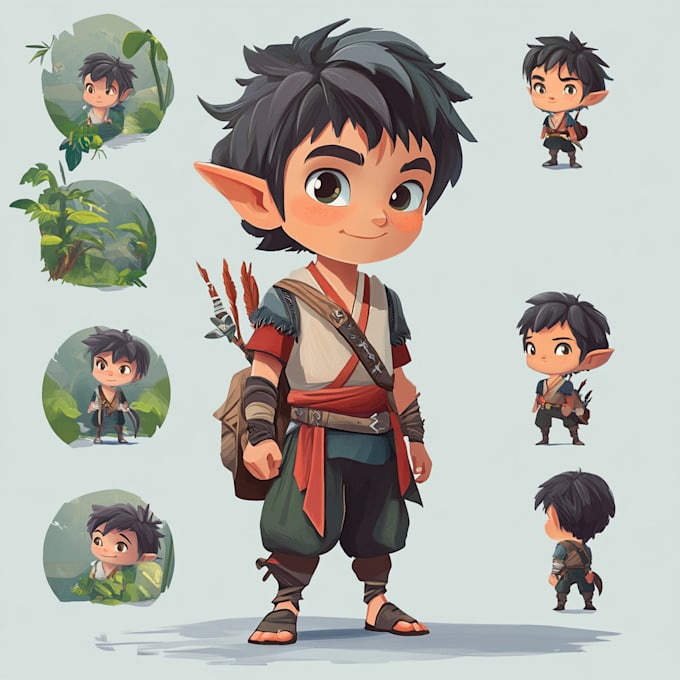 Draw 2d game character design by Charismacheek | Fiverr