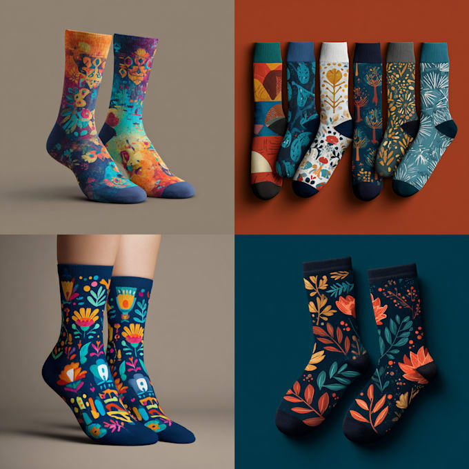 create beautiful socks design