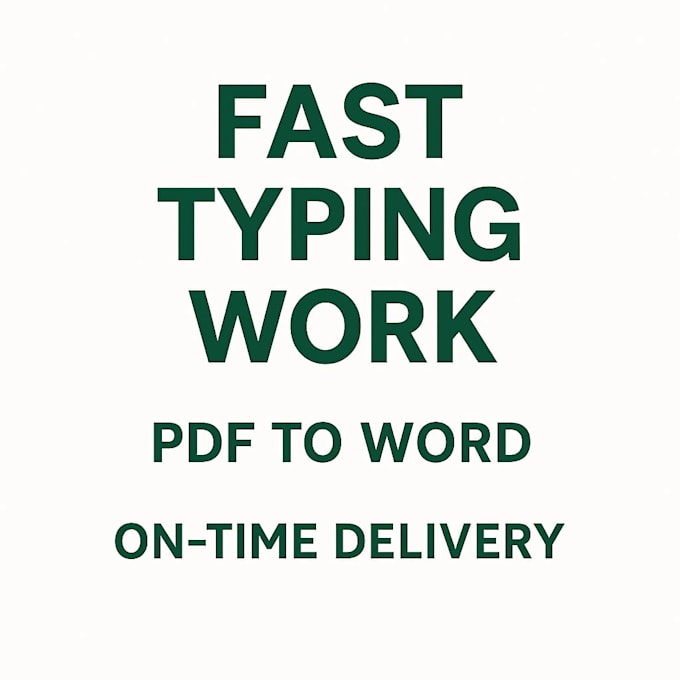 do fast typing, retyping, and data entry work