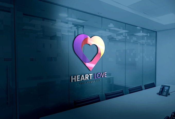 do modern timeless love logo design with copyrights