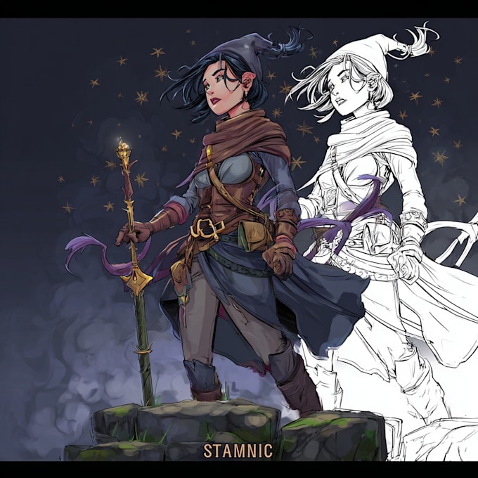 draw your oc dnd or fantasy character art
