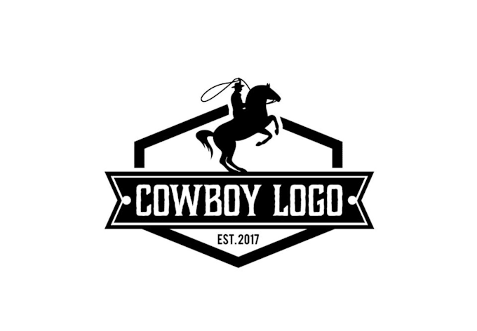 design cowboy  logo with free source file