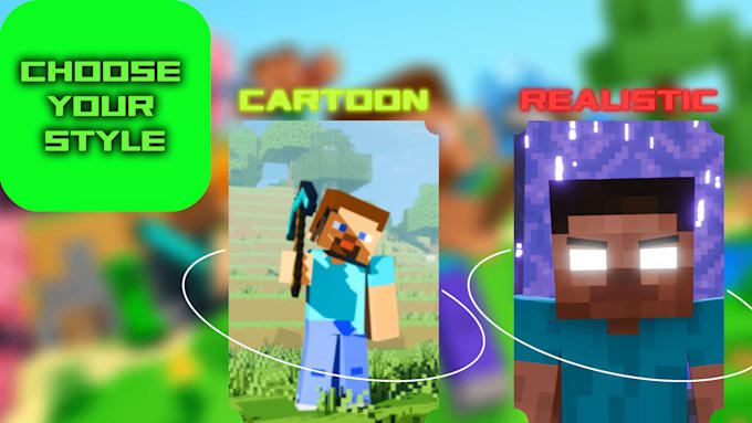 Create minecraft animations for your youtube shorts by Dinexzzy | Fiverr