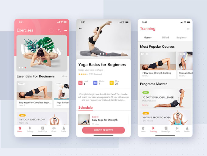 flutter yoga app yoga website, meditation app