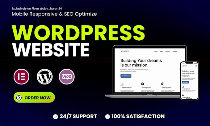 design, redesign, and develop a responsive wordpress website with elementor pro