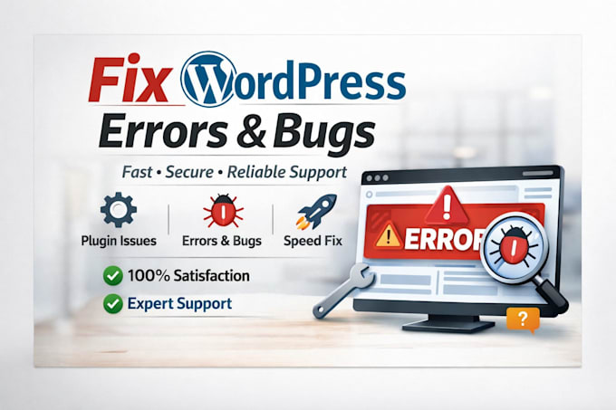 fix wordpress bugs, errors, and technical issues