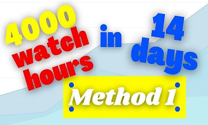 grow up 4000 youtube watch hours very high quality