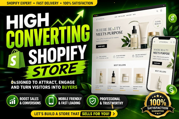Build high converting shopify website shopify design shopify website ...