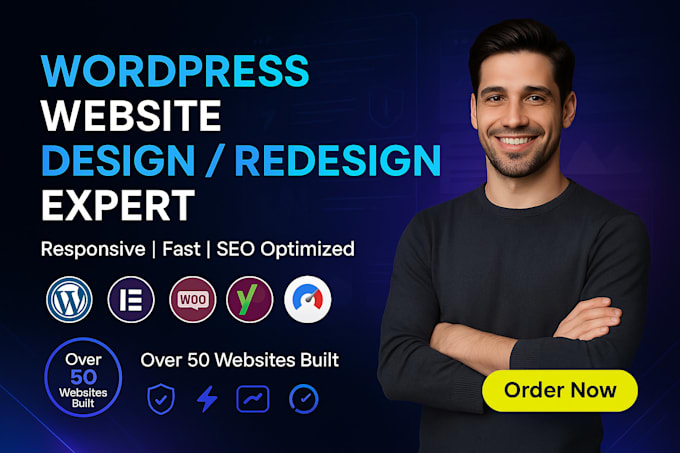 idesign responsive wordpress website using elementor