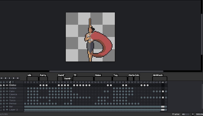 make a fluid pixel art animation