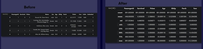 Clean preprocess and organize your data using python or excel for