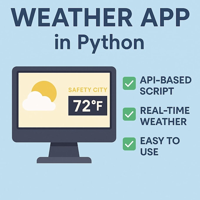 build weather app or API based python script