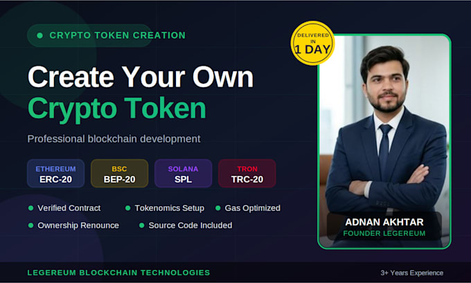 create your own erc20 bep20 and spl crypto token