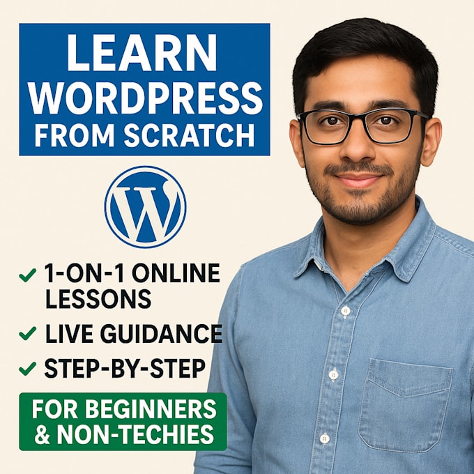 teach you wordpress development from scratch with live 1 on 1 training
