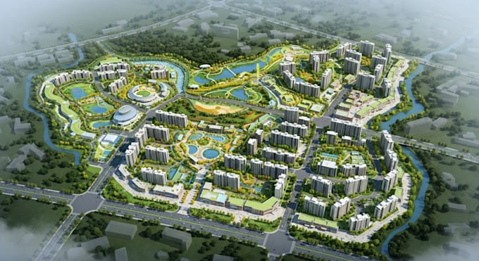 Create 3d urban planning, do architectural site plan, master plan, real ...
