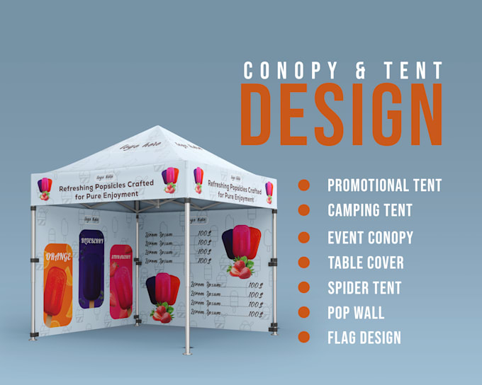 design custom canopy tent, pop up tent, event tent