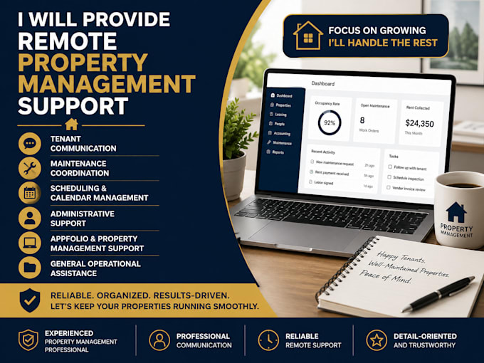 provide remote property management support