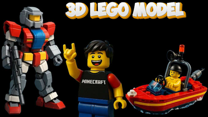 design 3d lego model moc 3d lego car set toys manual instructions 3d printing