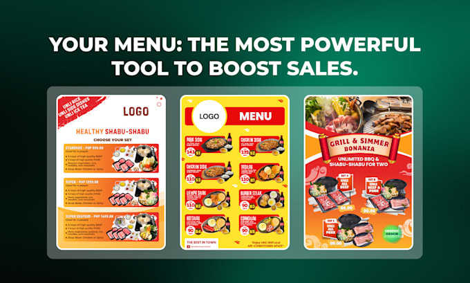 design high quality brochures or menus