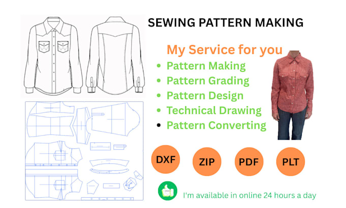be your sewing pattern maker, pdf pattern, dxf pattern