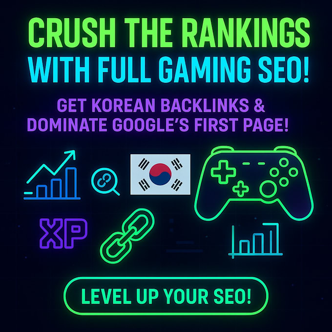 do full gaming SEO with korean backlinks for first ranking